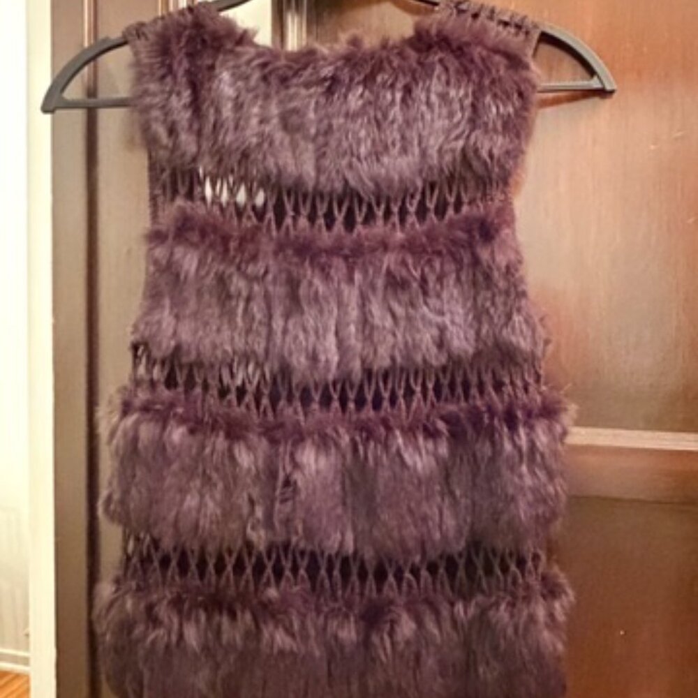 BCBG Rabbit Fur Vest - Picture 3 of 3